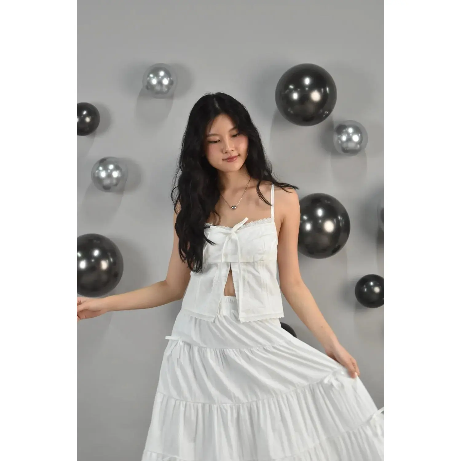 Emily Pinktuck Lace Trim Padded Sleeveless Top (Restock II)