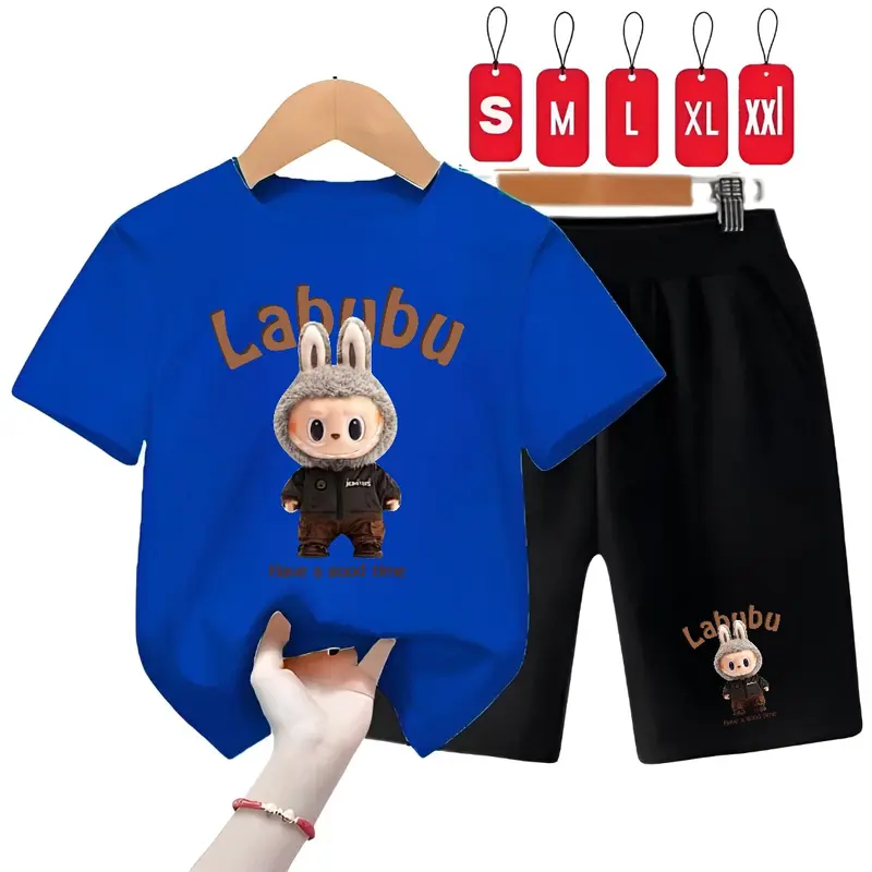 SETEALAN ANAK ANAK LABUBU 2 SAMPAI 10 TAHUN/SET ANAK LABUBU HAVE A GOOD TIME TERBARU Anak-Anak 7