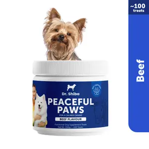 Dr. Shiba Peaceful Paws |  Suplemen Sehat untuk Anjing - Makanan Anjing untuk Membantu Anjiing Lebih Tenang  - Snack Anjing