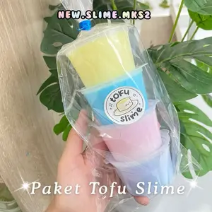 Tofu Pack Isi 4 Slime Tofu Warna Warni Cocok Untuk Anak-anak Dan Hadiah