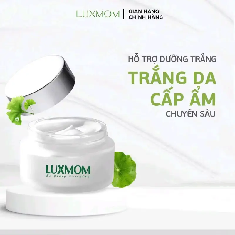 ( Mua 1 Tặng 1 )Kem Rau Má Luxmom tặng sữa rửa mặt luxmom 20ml - Dưỡng Trắng , Hỗ Trợ Mờ Thâm Nám , Ngăn Ngừa Mụn , Giúp Da Căng Mịn Làm Đẹp Da Dưỡng Ẩm Da 5