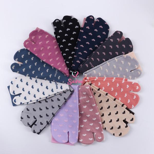 Kaos Kaki Wanita Jempol muslimah Rajut Motif Polka love Dewasa Panjang Hijab Sashee Original All Size muslim 5