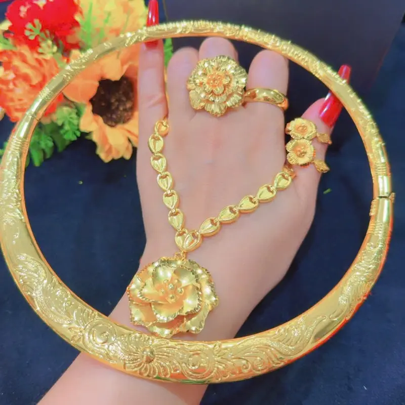 Bộ Trang Sức hoa mai cưới cô dâu thiết kế Lovely Phụ Kiện Cưới  Trang Sức Nhẫn Voi