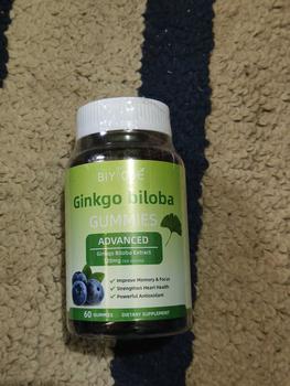 Product Review of BIYODE Ginkgo Biloba Gummies Relieve Anxiety, Tension, Inhibit Depression Natural Ingredient 60pcs  Brain Mental Health Dietary Vegan Supplement Glutathione Collagen Glow from t**y 1