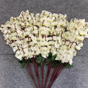 Bunga Sakura 7 Cabang Cantik untuk Taman Dekorasi dan Rangkaian Bunga Lainnya Harga 12 Pcs