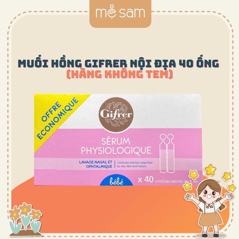 DATE 3 2026 Muối hồng Gifrer nội địa 40 ống Hàng không tem Cho Bé