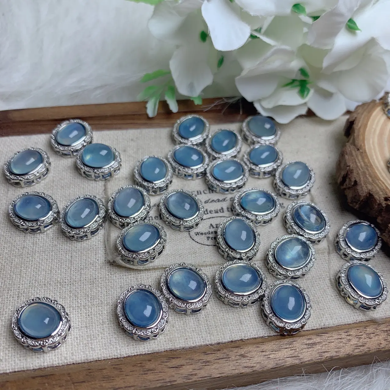 Popular jewelry accessories new string DIY spacer beads through-hole box natural aquamarine jewelry accessories kk  jewelry new  99  _  crystals gem  jewels