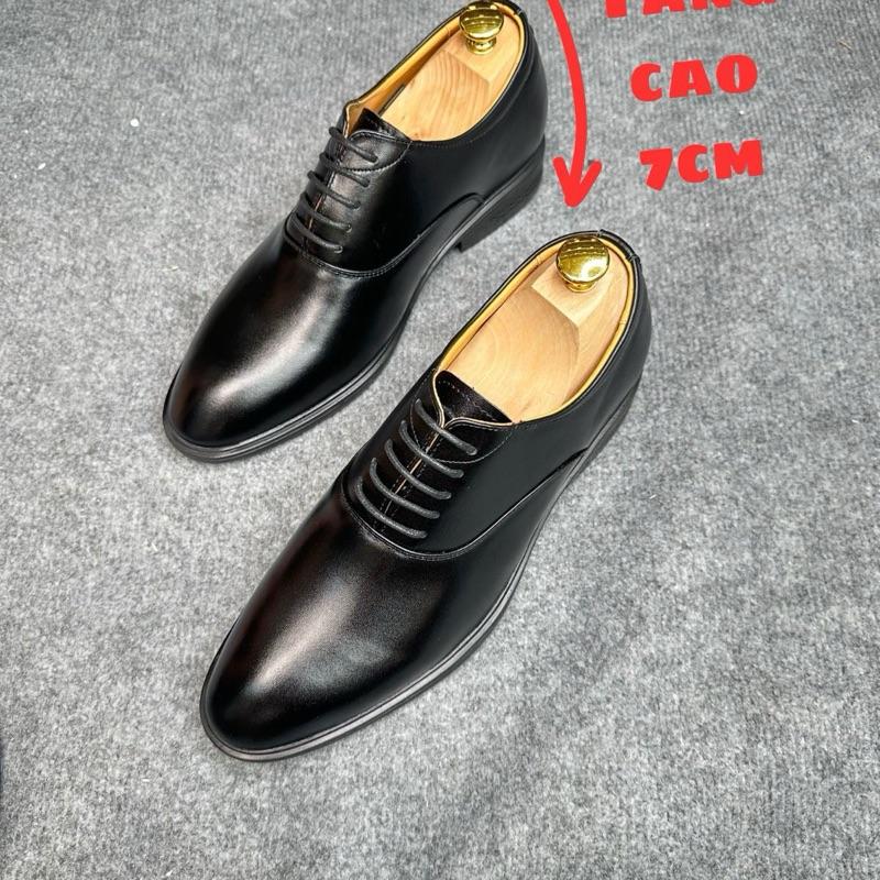 GIÀY CÔNG SỞ OXFORD BUỘC DÂY TĂNG CHIỀU CAO 7CM BẢO HÀNH 12 THÁNG Nam Shoes-THỜI TRANG NAM-GIÀY NAM