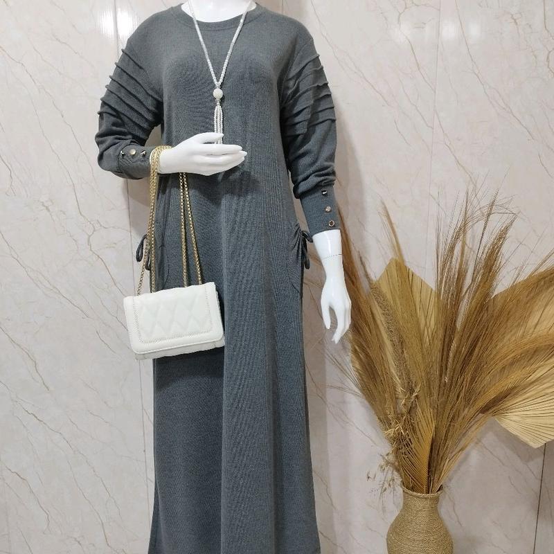 SM89 | BAHAN QUALITY IMPORT LEMBUT & ADEM,GAMIS LENGAN  PANJANG MANSET TANGAN INARA KANCING 2