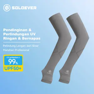 【Desain Baru】SOLOEVER Manset Lengan Tangan UPF50+ Anti UV Perlindungan Matahari 99% Profesional untuk Olahraga, Bersepeda, Memancing, Volly & Aktivitas Outdoor Bahan Bernapas Ringan Open Arms Cover