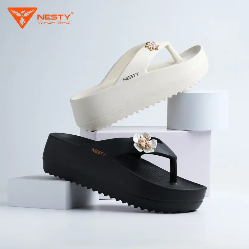 Dép Xỏ Ngón NESTY Đế Cao Thời Trang Kiểu Dáng Basic Chất Liệu EVA Mềm Mại Thương Hiệu NESTY- NE08 5