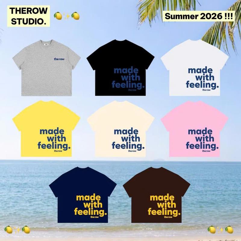 Áo Thun Trơn Local Brand VIBESTU Form Boxy Unisex Áo thun in chữ made with feeling unisex kiểu rộng, áo đôi thời trang hàng ngày  >  Cổ Tròn basic Dễ dàng phối đồ với quần jean, short kaki