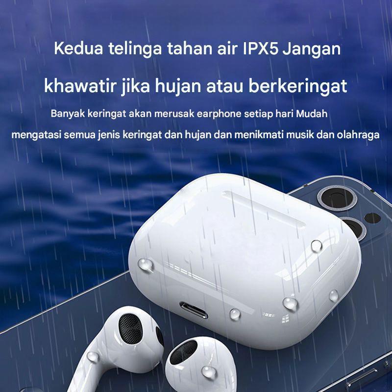A5 Generasi Baru Headset Bluetooth Nirkabel Asli Tahan Air IPX5 Cocok untuk Xiaomi Apple dan Android dengan Masa Pakai Baterai 3-4 Jam dan Jarak Transmisi 10 Meter