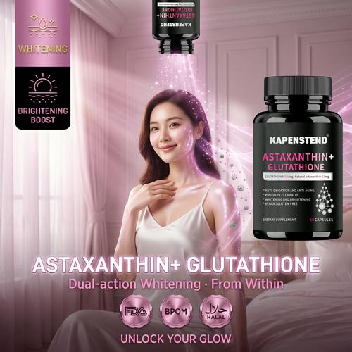 Kapenstend Glutathione Astaxanthin Mendukung Kesehatankardiovaskular Dan  Kulit Anti Penuaan Danmemutihkan Tubuh - 60 Kapsul