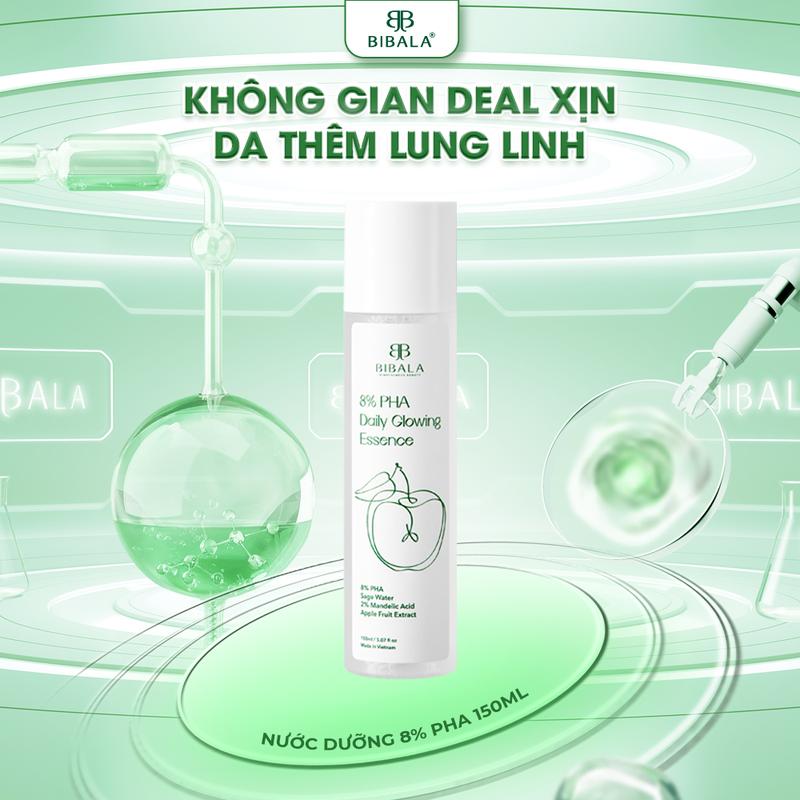  Nước dưỡng 8% PHA 150ML 8% PHA DAILY GLOWING ESSENCE BIBALA 