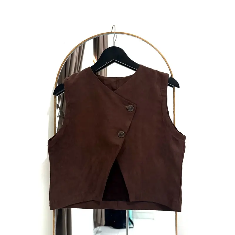 ALEEYA Vest Wanita  / Rompi / Outer Premium Crop Top / Vest Tanpa Lengan ( NUNA VEST) 5