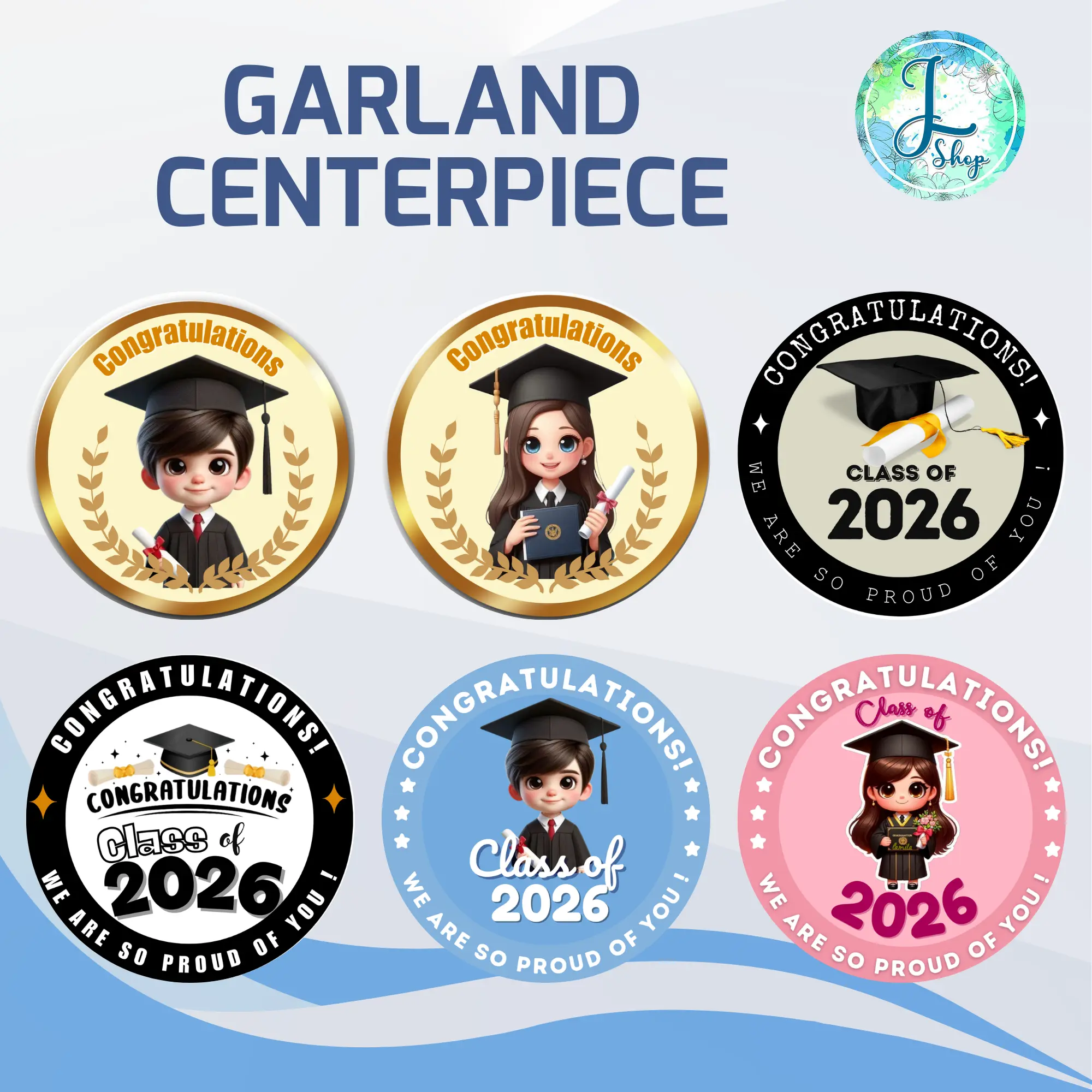 12pcs Graduation Logo / Garland Centerpiece l 2.5x2.5 inches - TikTok ...