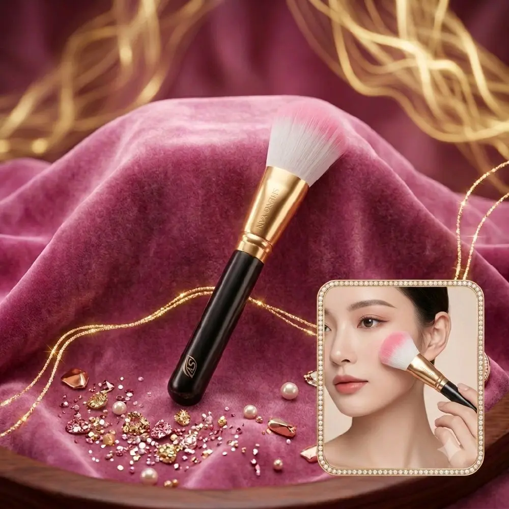 1 PCS KUAS BRUSH MAKE UP BLUSH ON BEDAK BULU HALUS GAGANG HITAM PEKAT KUAT NYAMAN DI GUNAKAN