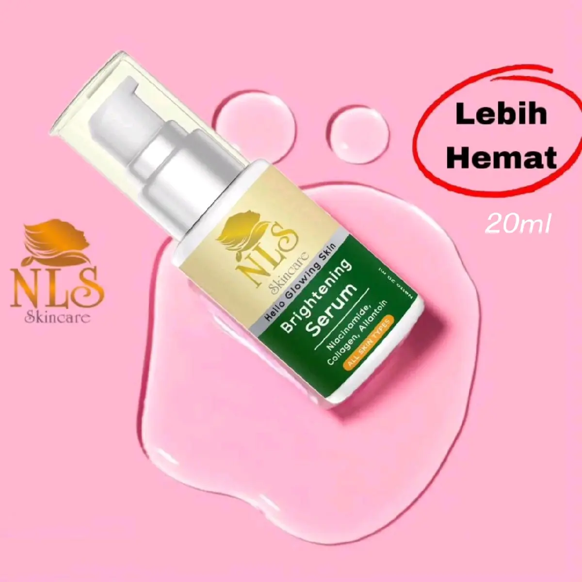 Serum Dosting Wajah Skincare NLS Original Booster DNA Salmon BPOM Original Aman Bumil & Busui Mencerahkan Wajah Kusam Memudarkan Flek Hitam