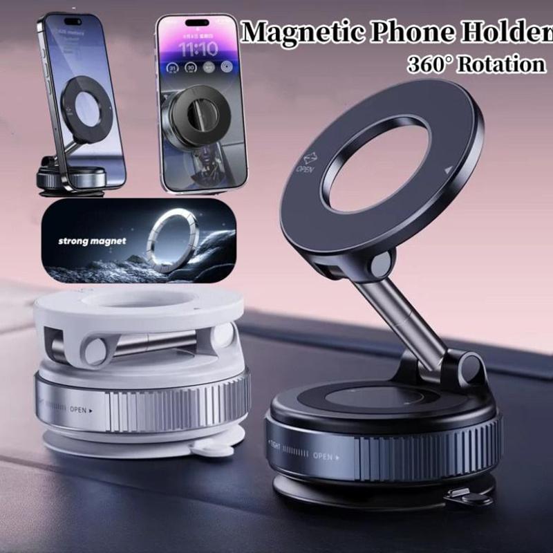 Giá đỡ điện thoại ô tô hút chân không từ tính xoay 360 °