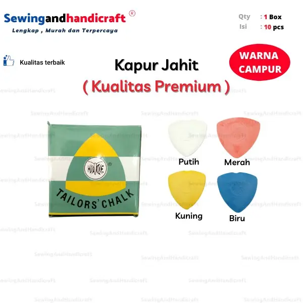 Kapur Jahit Mix / Kapur Kupu Kupu Mix