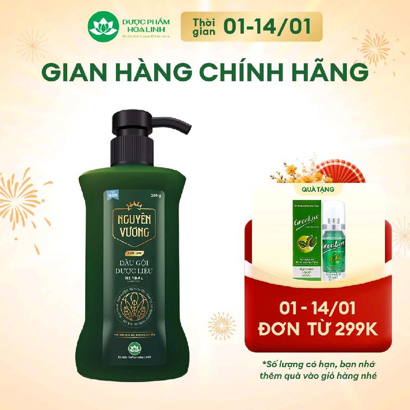  Dầu gội dược liệu Nguyên Vương dành cho nam chai 260g - Hương Lịch Lãm 