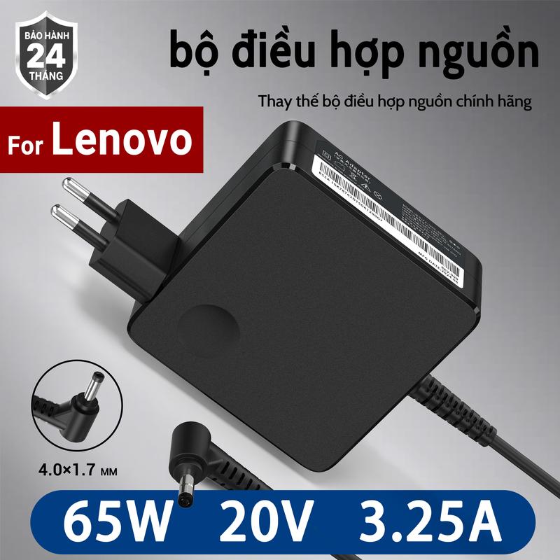 Bộ sạc laptop 65W 20V 3.25A 4.0x1.7mm tương thích với lenovo, bộ sạc máy tính xách tay thay thế, bộ chuyển đổi nguồn chất lượng cao