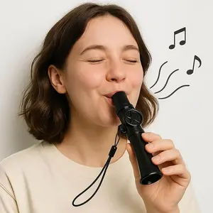 Kazoo Profesional Model Baru Versi Upgrade Suling Mulut Desain Sederhana dan Mudah Dipelajari Suara Elegan dan Halus Alat Musik untuk Pemula Pendamping Gitar Peluit Y Hitam Putih Merah Muda Merah Biru 13.5cm 3.5cm Bahan ABS