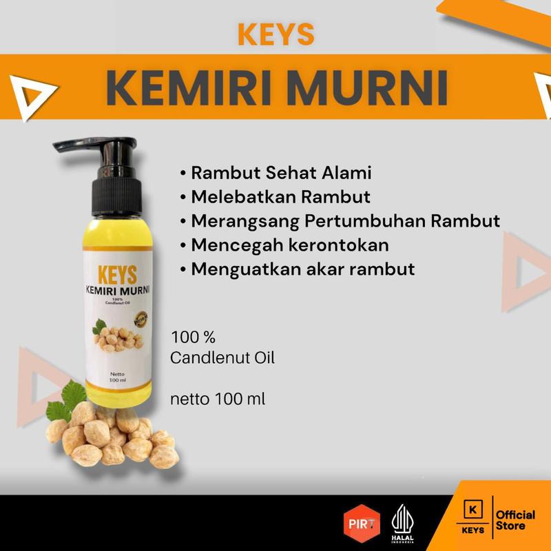 Keys Minyak Kemiri Bakar 100ml Kemiri Murni Minyak Penumbuh Rambut Penebal Rambut 4