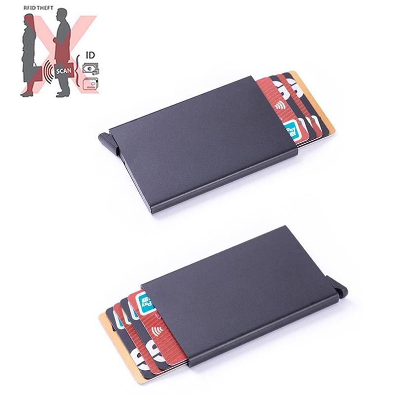 Hộp Đựng Thẻ Tín Dụng, Cầm Tay, Chất Liệu Hợp Kim Nhôm, Chống Từ Tính Tự Động, Bảo Vệ Thẻ ID, Ví Bật Lên, Ví Chống Trộm, Hộp Đựng Thẻ RFID, Thích Hợp Sử Dụng Trong Kinh Doanh 7