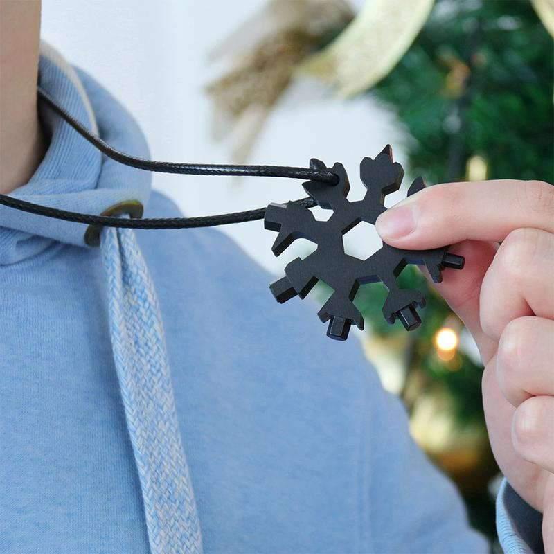 Móc Khóa Spanner Bông Tuyết, KIPRUN, 18 trong 1, Đa Chức Năng, Móc Chìa Khóa Cờ Lê Đi Bộ Đường Dài Ngoài Trời, Bỏ Túi, Đa Năng, Sinh Tồn Cắm Trại, Dụng Cụ Cầm Tay 6