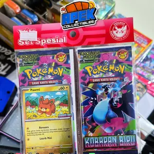Apek Collectibles Set Spesial Pokemon Game Kartu Koleksi Evolusi Mega Kobaran Biru