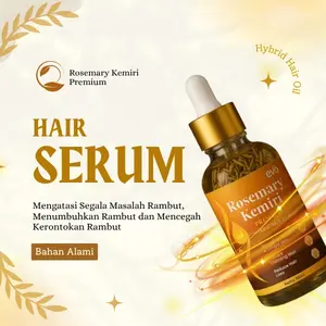 Rosemary Kemiri Oil | Evo Solution | Minyak Murni dan Alami | Herbal Penumbuh Rambut, Anti Rontok, Melebatkan, Penguat Akar Rambut, Menutrisi