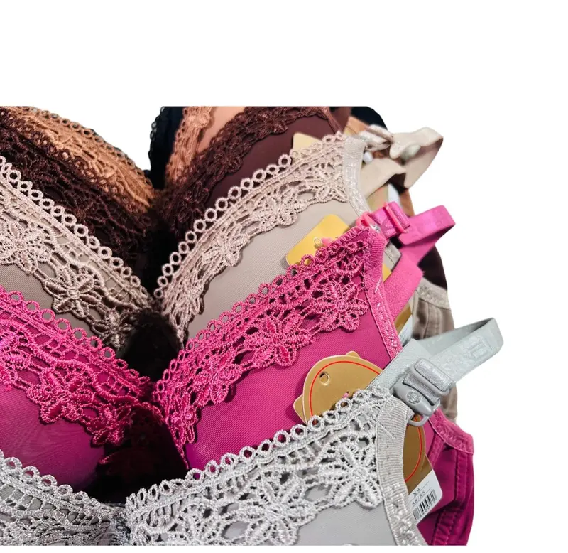 Bra Renda Xissmei Non Kawat Busa Tipis Size 34-40 Set 3 Wanita - Katun Bh Dewasa Motif 3