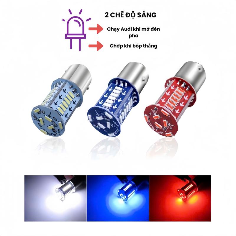  Đèn Hậu Audi Led Nháy Hiệu Ứng Audi + Stop F1 2 Chế Độ Gắn Đuôi Xe Wave Dream Si Ex Winner vv Tiết Kiệm Điện 