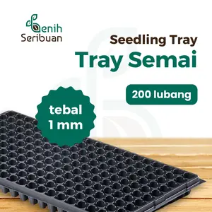Tray Semai Pot Tray Tebal 1 MM Lubang 200 Media Tanam Semai Benih - Benih Seribuan