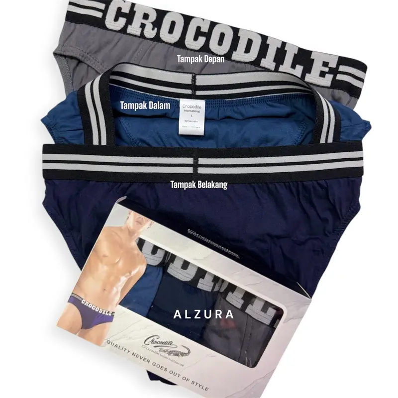 Celana Dalam Pria Crocodile 251 - Boxer 3 Pcs - Cowok 1