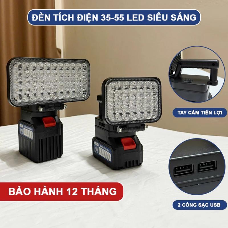 Đèn LED Siêu Sáng 35-55 Bóng, Sử Dụng Chân Pin Phổ Thông, Làm Việc Ban Đêm, Cắm…