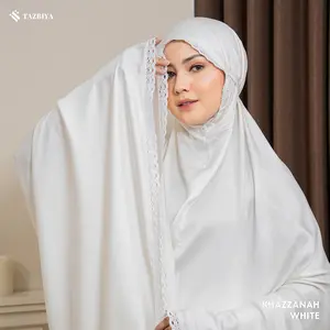 Tazbiya Mukena Rayon Satin Polos dan Motif | Umroh Lebaran Haji | Mukena Mewah Simple Putih Panjang Tebal