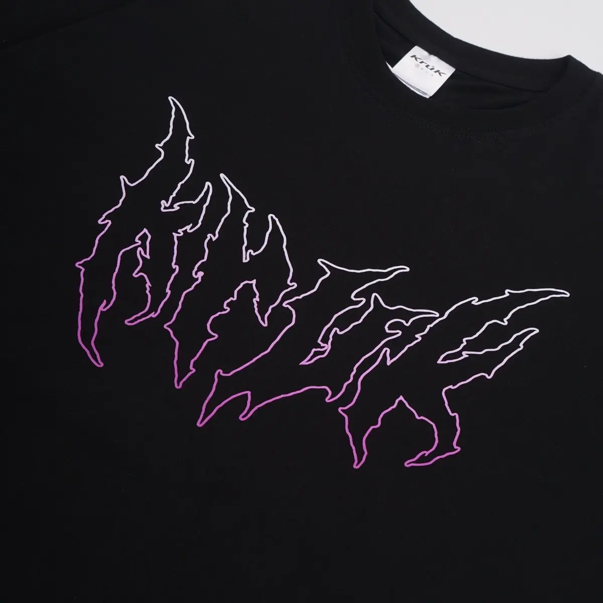 Kruk T shirt Kaos Baju Hitam Distord