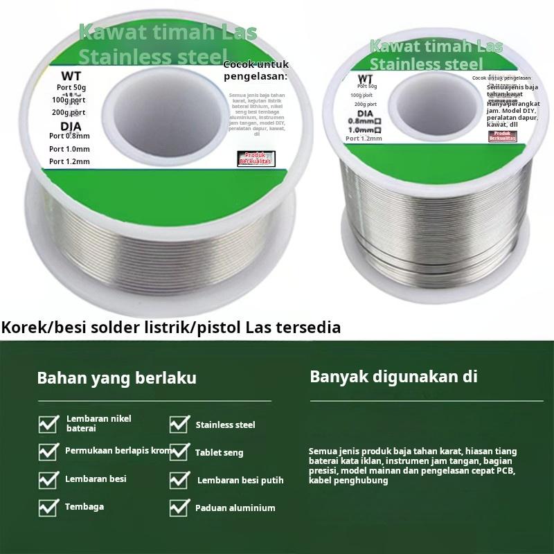 Kawat las baja tahan karat untuk korek api, perbaikan dan pengelasan universal suhu rendah rumah tangga, kawat solder rosin non-listrik kemurnian tinggi