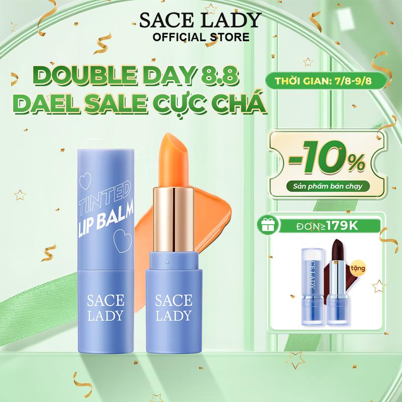 [COD] Son Môi SACE LADY Đổi Màu Chống Dính Lâu Trôi Không Thấm Nước 3.3g