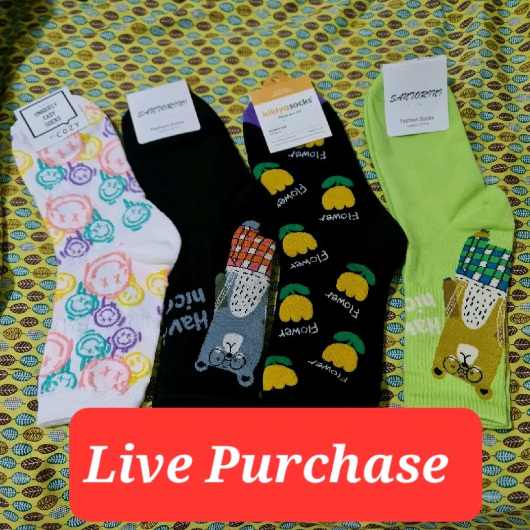 Korea Assorted long & ankle socks( bear, flowers, food, pattern)