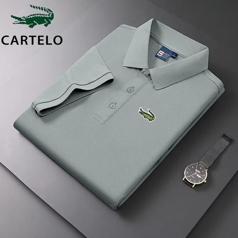 Áo Polo Golf Mùa Hè, Dành Cho Nam Giới, Chất Lượng Cao, Thêu CARTELO, Polo Công Sở Thường Ngày Thoải Mái Và Thoáng Khí, Áo ngắn Tay Áo, Hàng Mới Về Năm 2025 4
