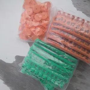 100 pcs Eartag Sapi Babi Kambing Kerbau 4x5 cm Nomor 001-100 untuk Identifikasi Hewan Ternak