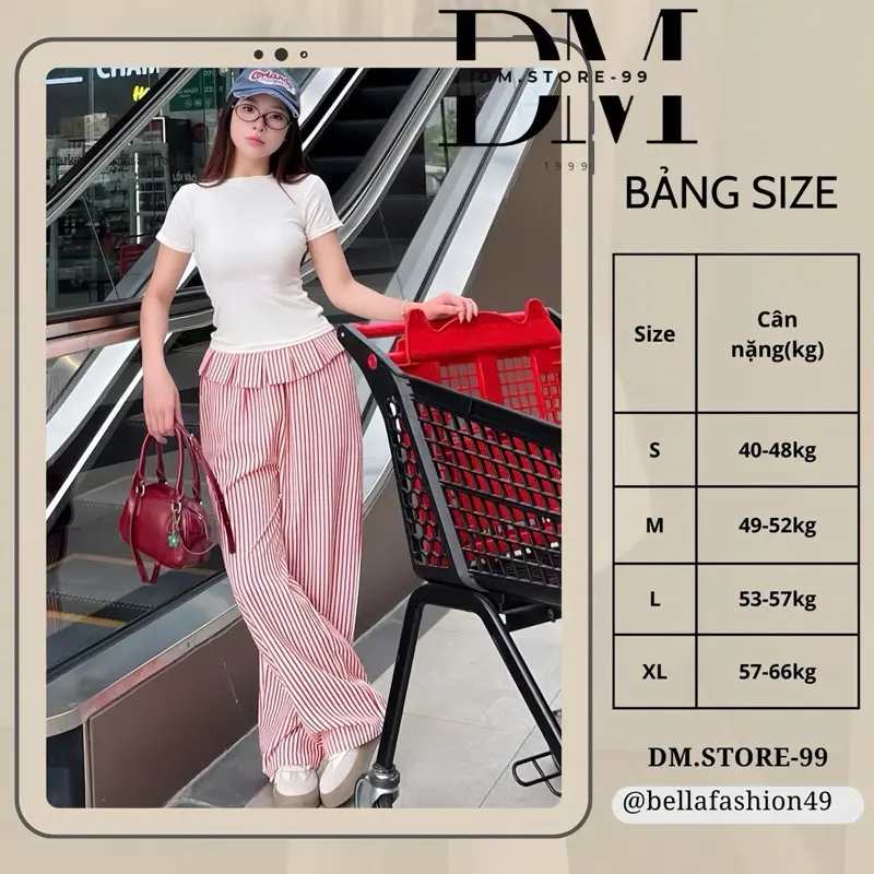￼A39 (DEAL MỞ Bán)Quần Ống Tai Bèo Thắt Nơ Ống Rộng.m. Mặc Mùa Hè Mềm Mịn Thoáng Mát