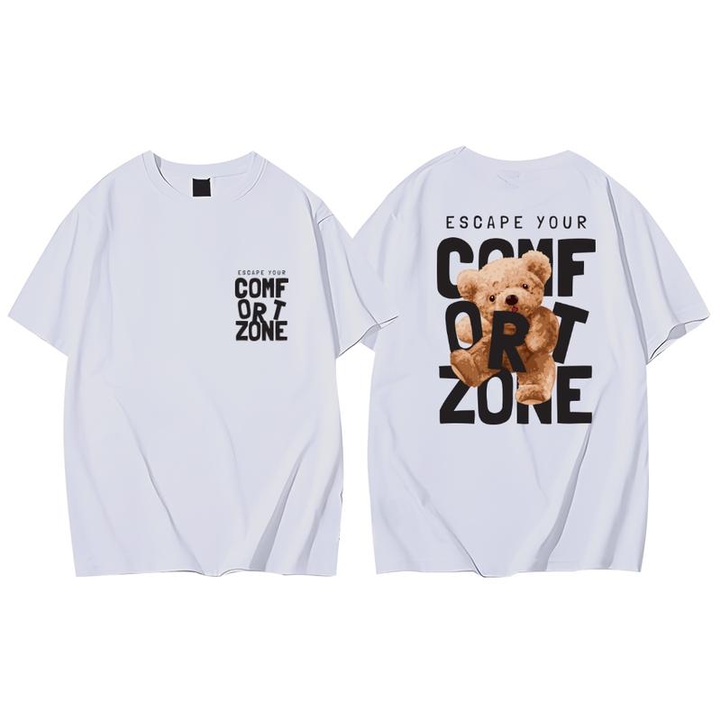 Kaos Oversize Wanita Bear ComfortZone Distro Katun Sablon DTP M/L/XL - Cewek, Lembut, Polos, Pendek, Panjang, Baju, Tshirt, Atasan, Combed, Soft 6