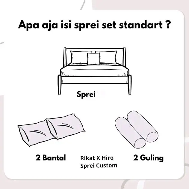 Hiro Sprei Set Queen 160x200 Motif Polos Kasur Busa Hotel Double Karet Anti Geser 160x200x10 160x200x15 160x200x20 160x200x25 160x200x30 Aesthetic Plain Bisa Dicuci 8