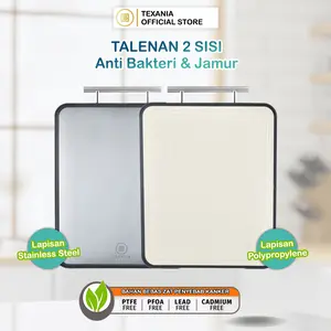 [PROMO BULAN INI] TEXANIA Talenan Anti Jamur Besar Premium Stainless Bahan PP 2 Sisi Anti Slip Bakteri Food Grade Kitchenware