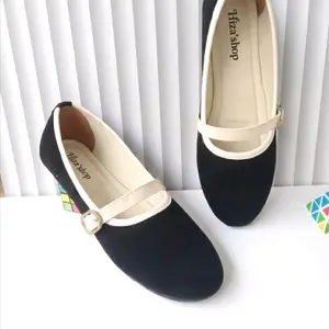 Hiza' 01 Flatshoes Wanita Motif Gesper Anti Slip - Sepatu Flats Wanita